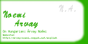 noemi arvay business card