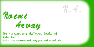 noemi arvay business card